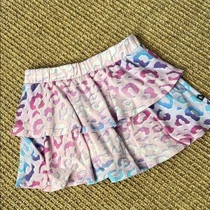 Pixie Lane Colorful Leopard Print Ruffle Skirt